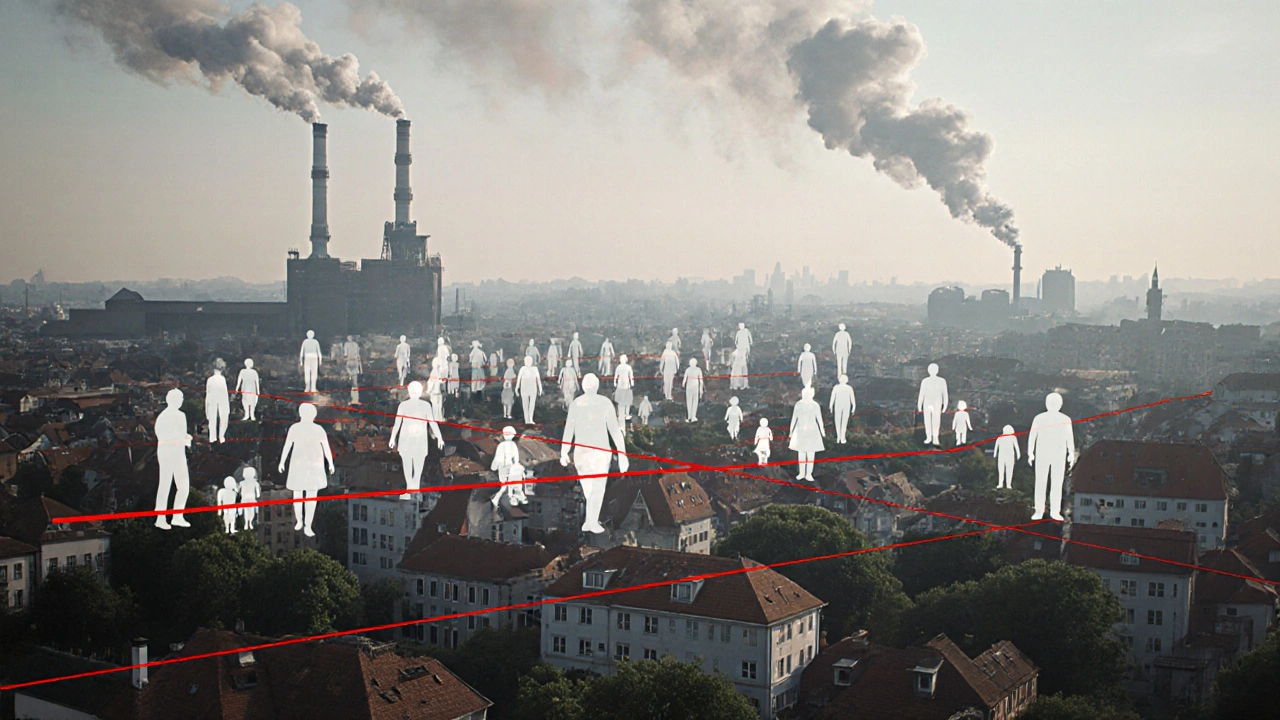 Mapa sociální nerovnosti: zranitelné skupiny žijící těsně u průmyslových zón