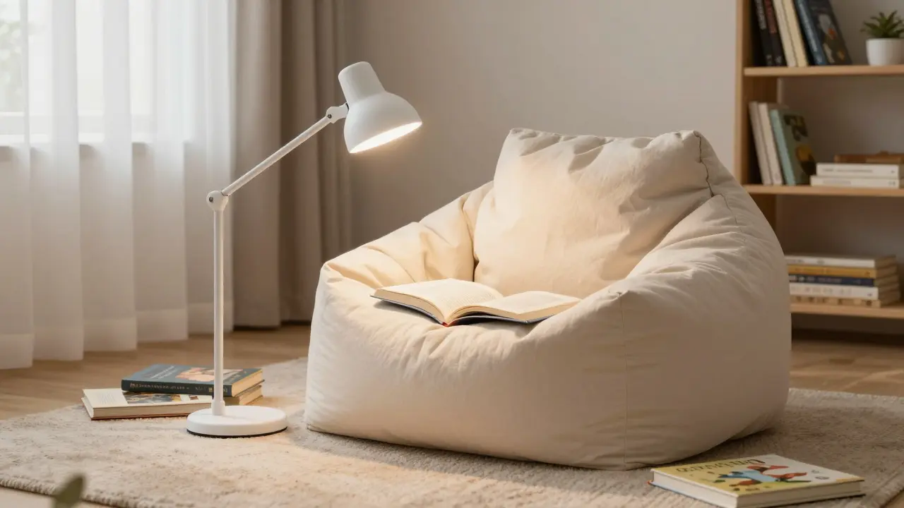 Koutek na čtení v dětském pokoji: jak správně zvolit polstrování a osvětlení