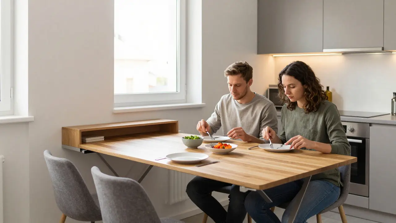 Skládací stoly a židle: jak vybrat flexibilní nábytek pro malý byt