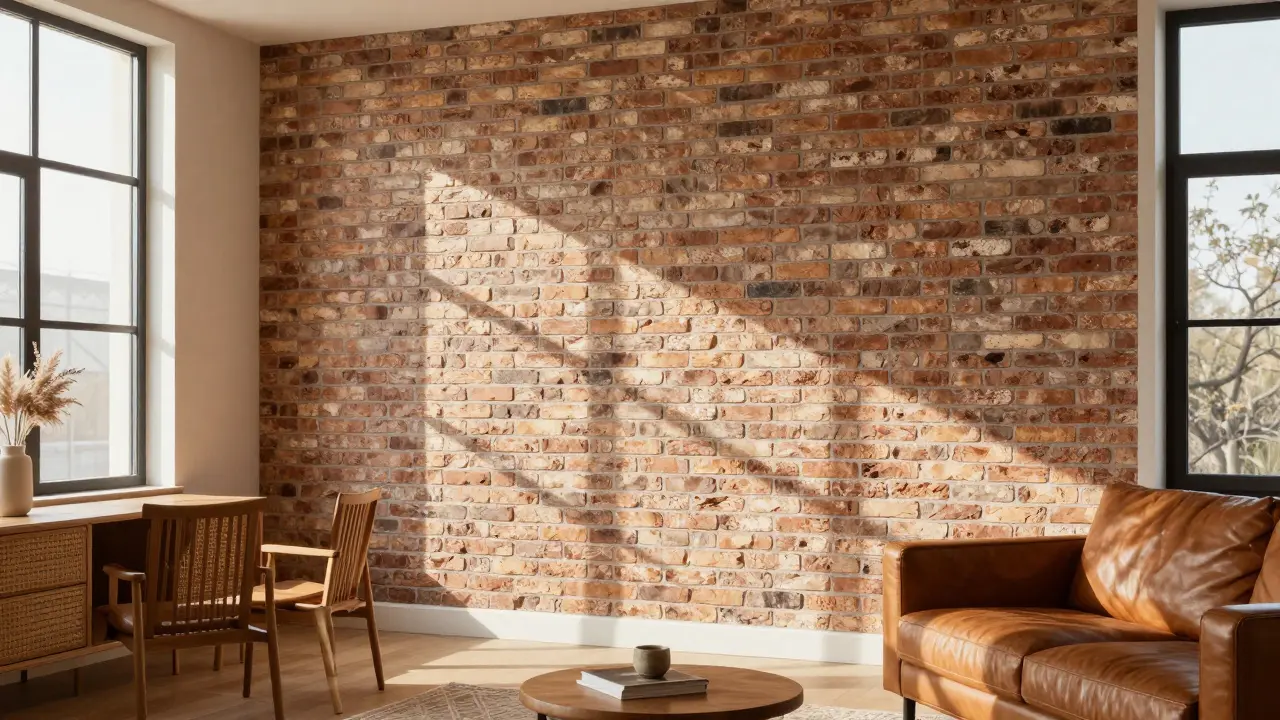 Cihlové obklady do obýváku: jak textura a teplo změní váš prostor