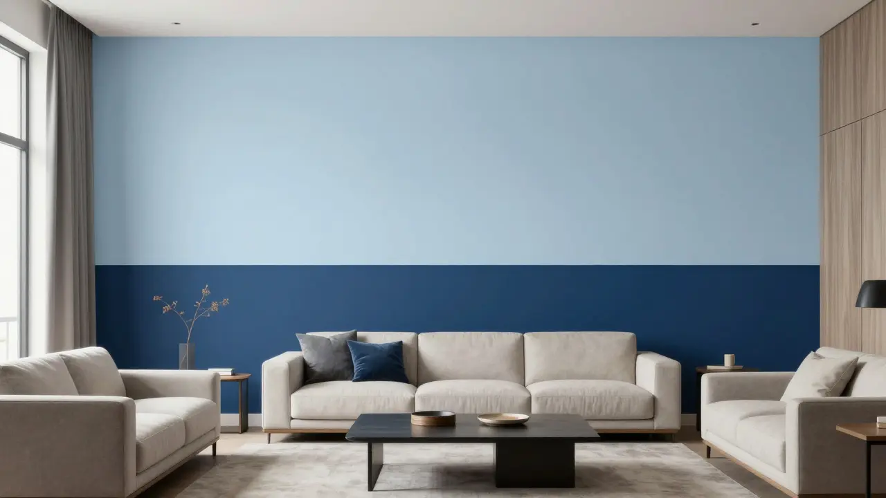 Dual toning: Jak kombinovat dva odstíny jedné barvy na stěnách