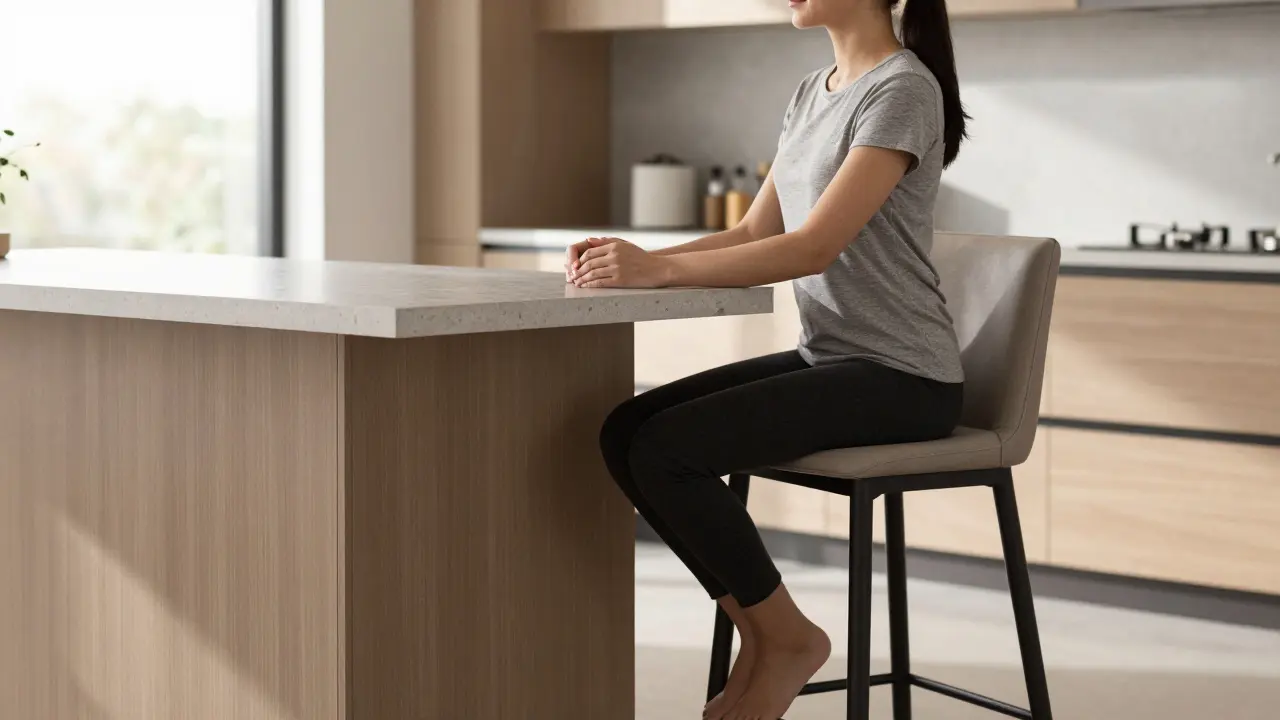 Barové sezení v kuchyni: ergonomická výška židle a pultu