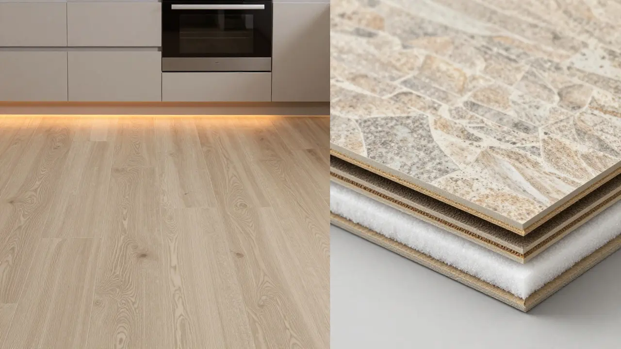 Detail vrstev vinylové podlahy a kompatibilita s topením