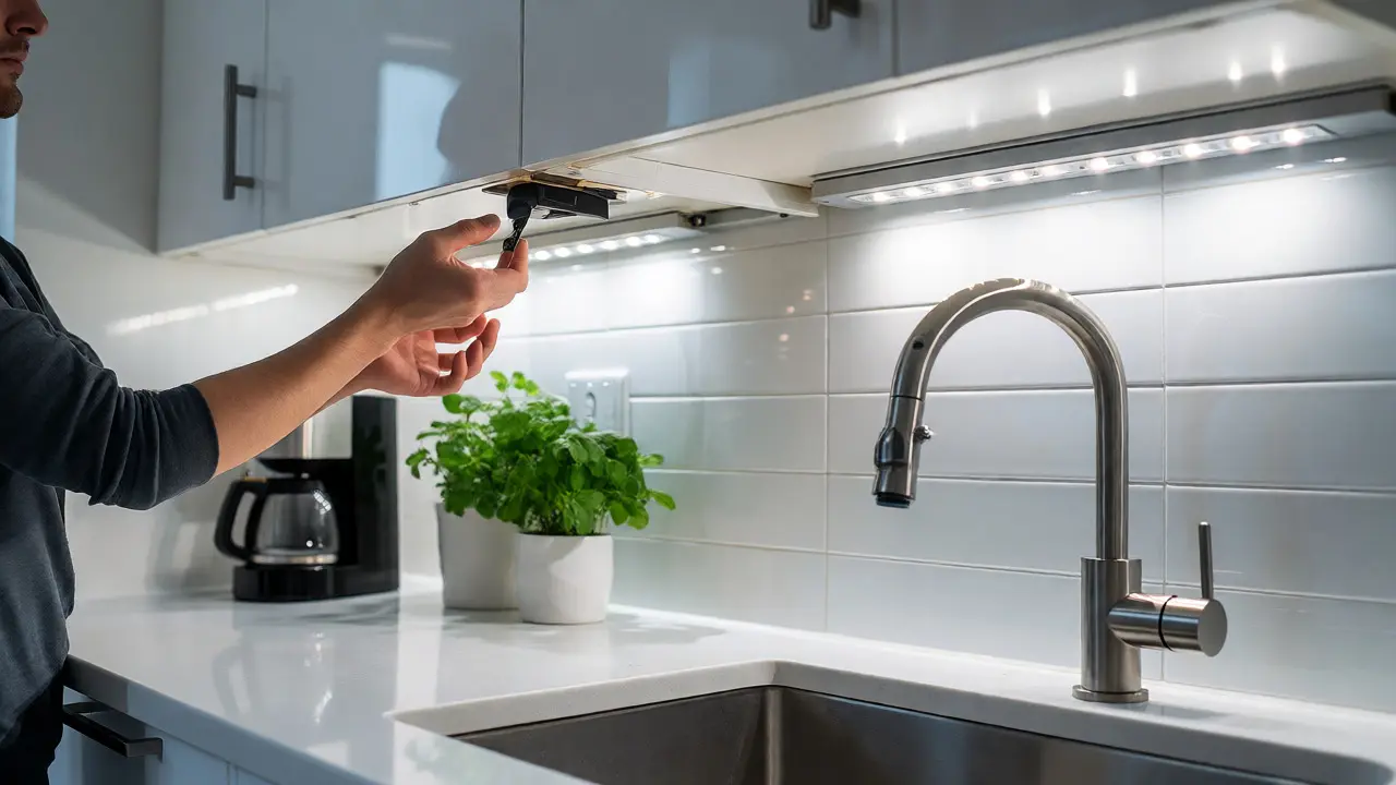 Instalace LED osvětlení pod skříňky v nájmu