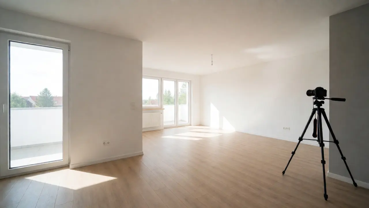 Prázdný slunný byt připravený na prodej